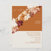 Touch Herbst Brautparty Terracotta Einladung (Vorne/Hinten)