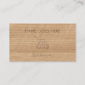 "Touch-hölzerne" Maurer-Geschäfts-Karten Visitenkarte (Vorderseite)