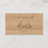 "Touch-hölzerne" Optiker-Geschäfts-Karten Visitenkarte (Vorderseite)