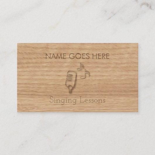 "Touch-hölzerne" Sänger-Geschäfts-Karten Visitenkarte (Vorderseite)