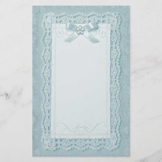 Touch Lace - Blue Briefpapier (Vorderseite)