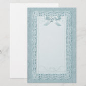Touch Lace - Blue Briefpapier (Vorne/Hinten)