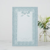 Touch Lace - Blue Briefpapier (Stehend Vorderseite)