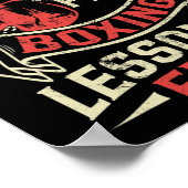 Touch Me And Your First Boxing Lesson Is Free  Poster (Ecke)