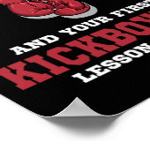 Touch Me And Your First Kickboxing Lessin Is Free  Poster (Ecke)