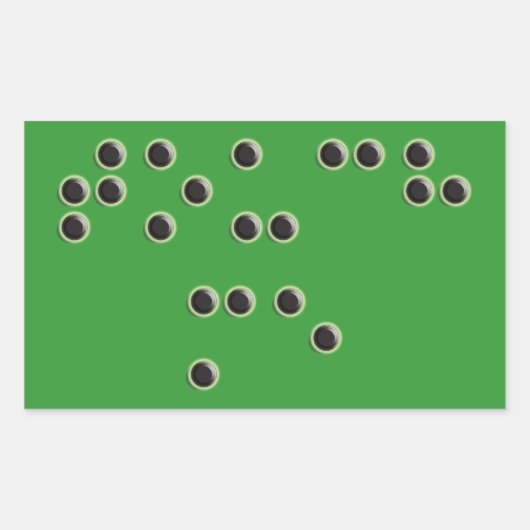 Touch Me (Braille) Rechteck-Aufkleber Rechteckiger Aufkleber (Vorderseite)