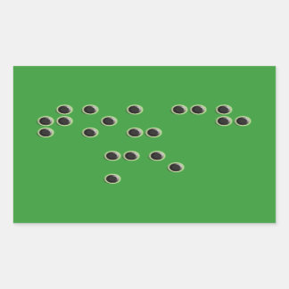 Touch Me (Braille) Rechteck-Aufkleber Rechteckiger Aufkleber