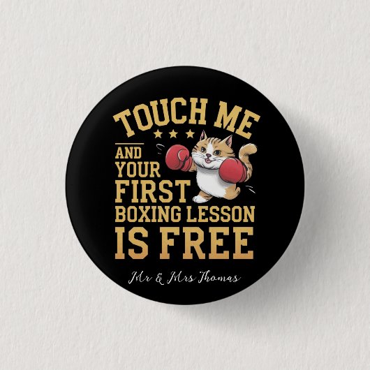 Touch Me und Ihre erste Boxstunde ist kostenlos Button (Vorderseite)