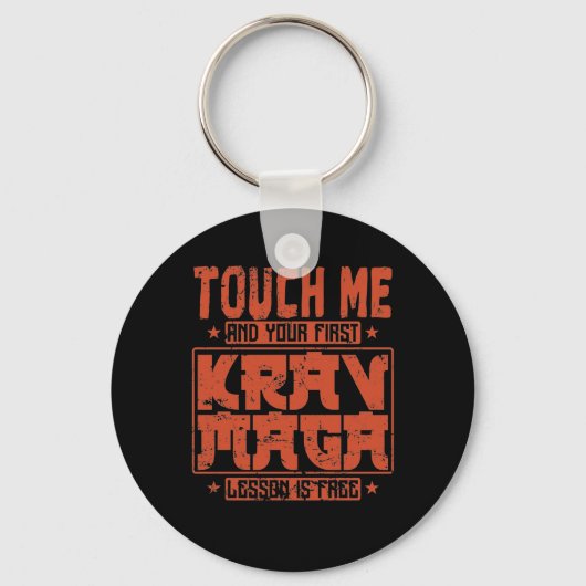 Touch Me und Ihre erste Krav Maga Lektion ist kost Schlüsselanhänger (Vorderseite)