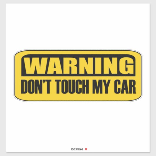 Touch mein Auto nicht Aufkleber (Blatt)