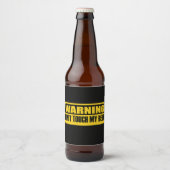 Touch mein Bier nicht Bierflaschenetikett (Vorderseite)