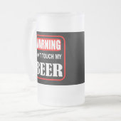Touch mein Bier nicht Mattglas Bierglas (Vorderseite Links)