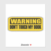 Touch mein Buch nicht Aufkleber (Blatt)