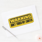 Touch mein Feuerzeug nicht Rechteckiger Aufkleber (Umschlag)