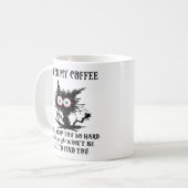 Touch mein Kaffee ich werde dir so harte Tasse Kat (Vorderseite Links)