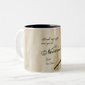 Touch mein Kaffee und Sie sind Nevermore der Rabe Zweifarbige Tasse (Vorderseite Links)