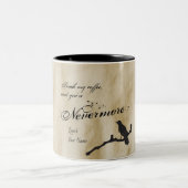 Touch mein Kaffee und Sie sind Nevermore der Rabe Zweifarbige Tasse (Mittel)
