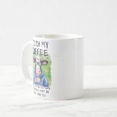 TOUCH MEIN KAFFEE, WERDE ICH IHNEN SLAP, Funny Sar Kaffeetasse (Vorderseite Links)