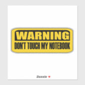 Touch mein Notebook nicht Aufkleber (Blatt)