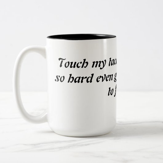 Touch mein takos lustiger Schlamm Zweifarbige Tasse (Links)