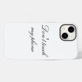 Touch mein Telefon nicht Case-Mate iPhone Hülle (Rückseite (Horizontal))