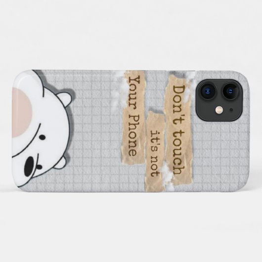 Touch mein Telefon nicht Case-Mate iPhone Hülle (Rückseite (Horizontal))