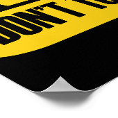 Touch mein Zeug nicht Poster (Ecke)