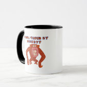 Touch meine Affe-lustigen T - Shirt-Geschenke Tasse (Vorderseite Links)