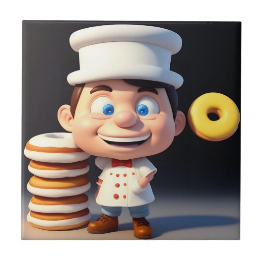 Touch meine Donuts, Keramik Fliese (Vorderseite)