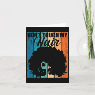 Touch meine Haare Funny Afro Naturhaarfrauen R Karte