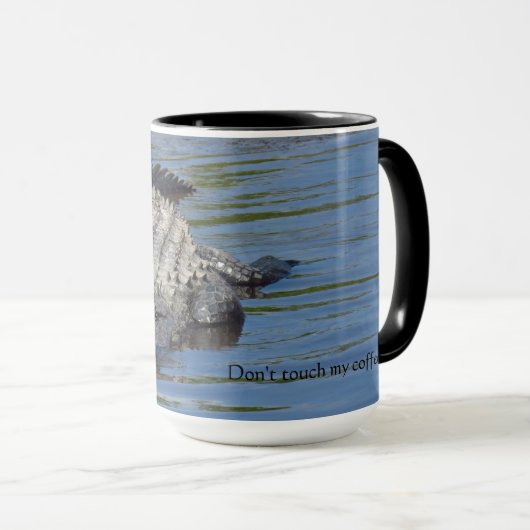 Touch meine Kaffee-Alligator-Tasse nicht Tasse (VorderseiteRechts)