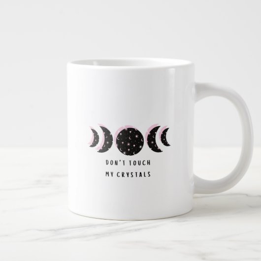 Touch meine Kristalle nicht große Tasse (Rechts)