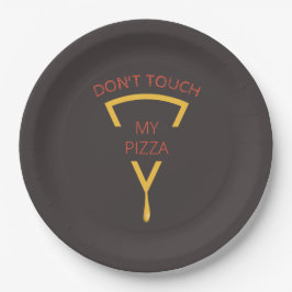 Touch meine Pizza nicht Personalisiert Pizzeria Pappteller