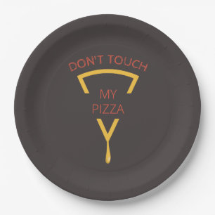 Touch meine Pizza nicht Personalisiert Pizzeria Pappteller