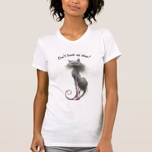 Touch meine Schuhkatze nicht T-Shirt (Vorderseite)
