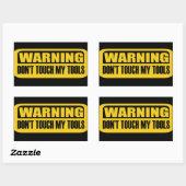 Touch meine Werkzeuge nicht Rechteckiger Aufkleber (Blatt)