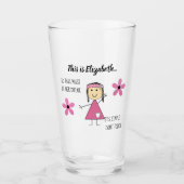 Touch meinen Drink nicht mit Strichmännchen und Na Glas (Vorderseite)