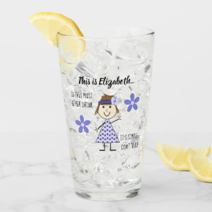 Touch meinen Drink nicht mit Strichmännchen und Na Glas