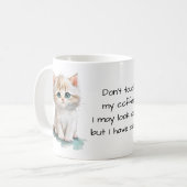 Touch meinen Kaffee nicht... Ich habe Klauen. Nied Kaffeetasse (Vorderseite Links)