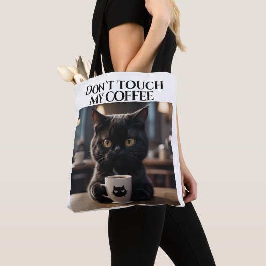Touch meinen Kaffee nicht lustig Tasche (Von Nahem)