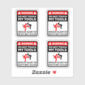 Touch meiner Tools nicht Aufkleber (Blatt)