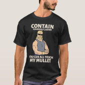 Touch meines Mullet-Geschäfts im vorderen Party T-Shirt (Vorderseite)