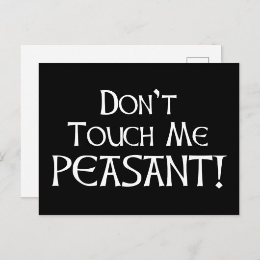 Touch mich nicht Bauern! Postkarte (Vorne/Hinten)