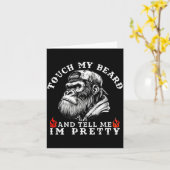 Touch My Beard And Tell Me I'm Pretty Funny Monkey Karte (Gelbe Blume)