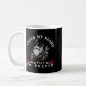 Touch My Beard And Tell Me I'm Pretty Monkey Funny Kaffeetasse (Links)