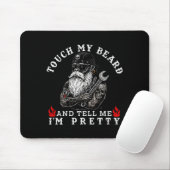 Touch My Beard And Tell Me I'm Pretty Monkey Funny Mousepad (Mit Mouse)