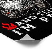 Touch My Beard And Tell Me I'm Pretty Monkey Funny Poster (Ecke)