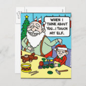 Touch My Elf Feiertagspostkarte (Vorne/Hinten)