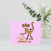 Touch MY MONKEY Postkarte (Stehend Vorderseite)