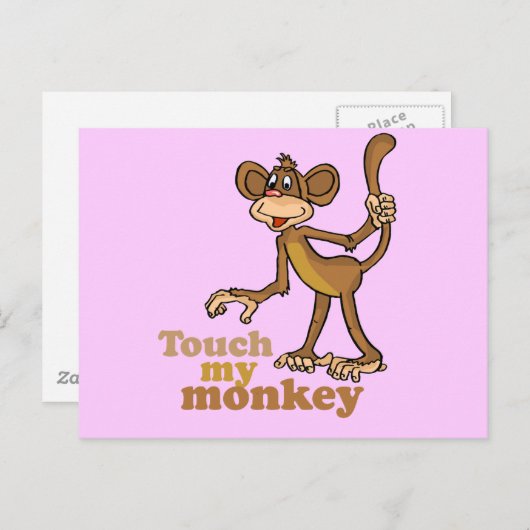Touch MY MONKEY Postkarte (Vorne/Hinten)